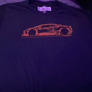Lamborghini tshirt black and orange